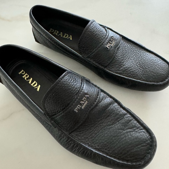 Prada men’s loafers in black Size 9. Used once . In perfect condition - Picture 1 of 7